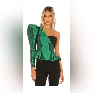 Song of style Janet Top in Green & Black
